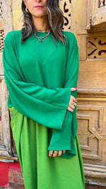 Green Half And Half Dress