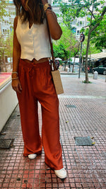 Rust Essential Linen Pants