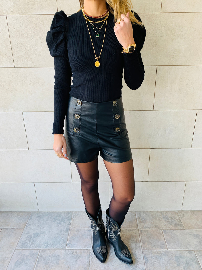Leather sales shorts uk
