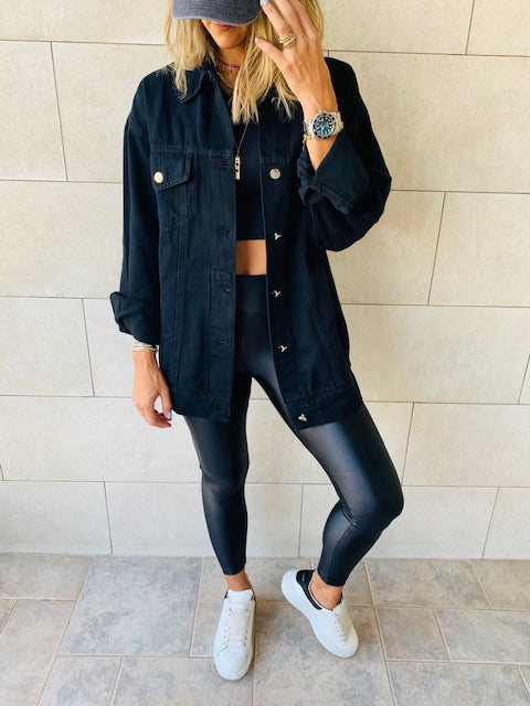 Grunge denim deals jacket outfit