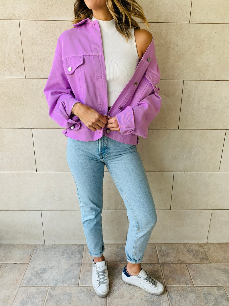 Pastel discount jean jacket