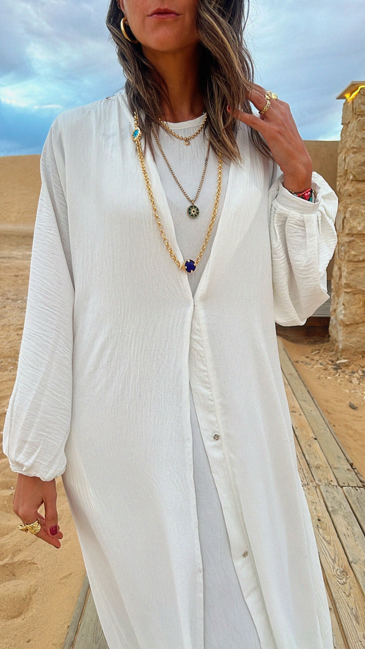 White Flows Away 2 Piece Set