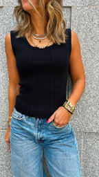 Black Long Corset Top