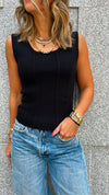 Black Long Corset Top