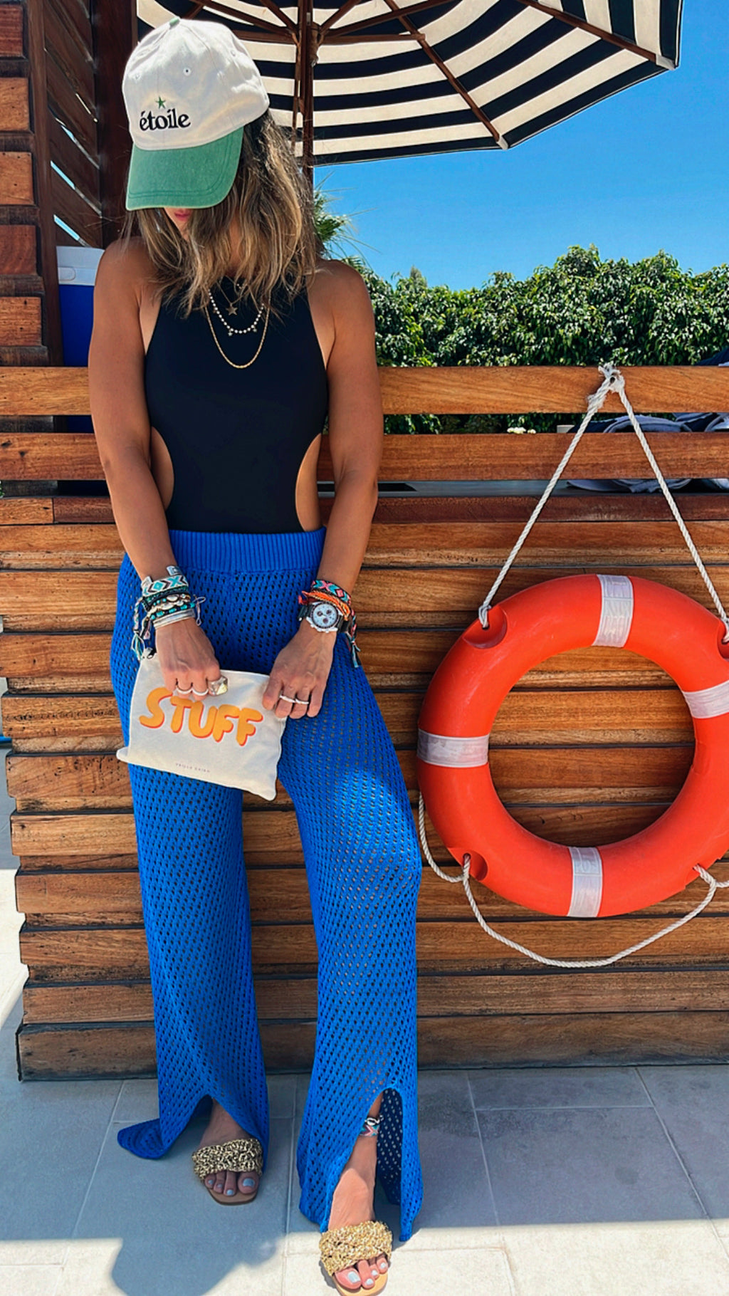 Blue Crochet Loving Beach Pants