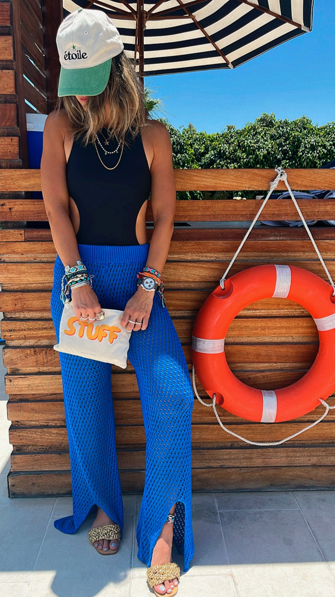 Blue Crochet Loving Beach Pants