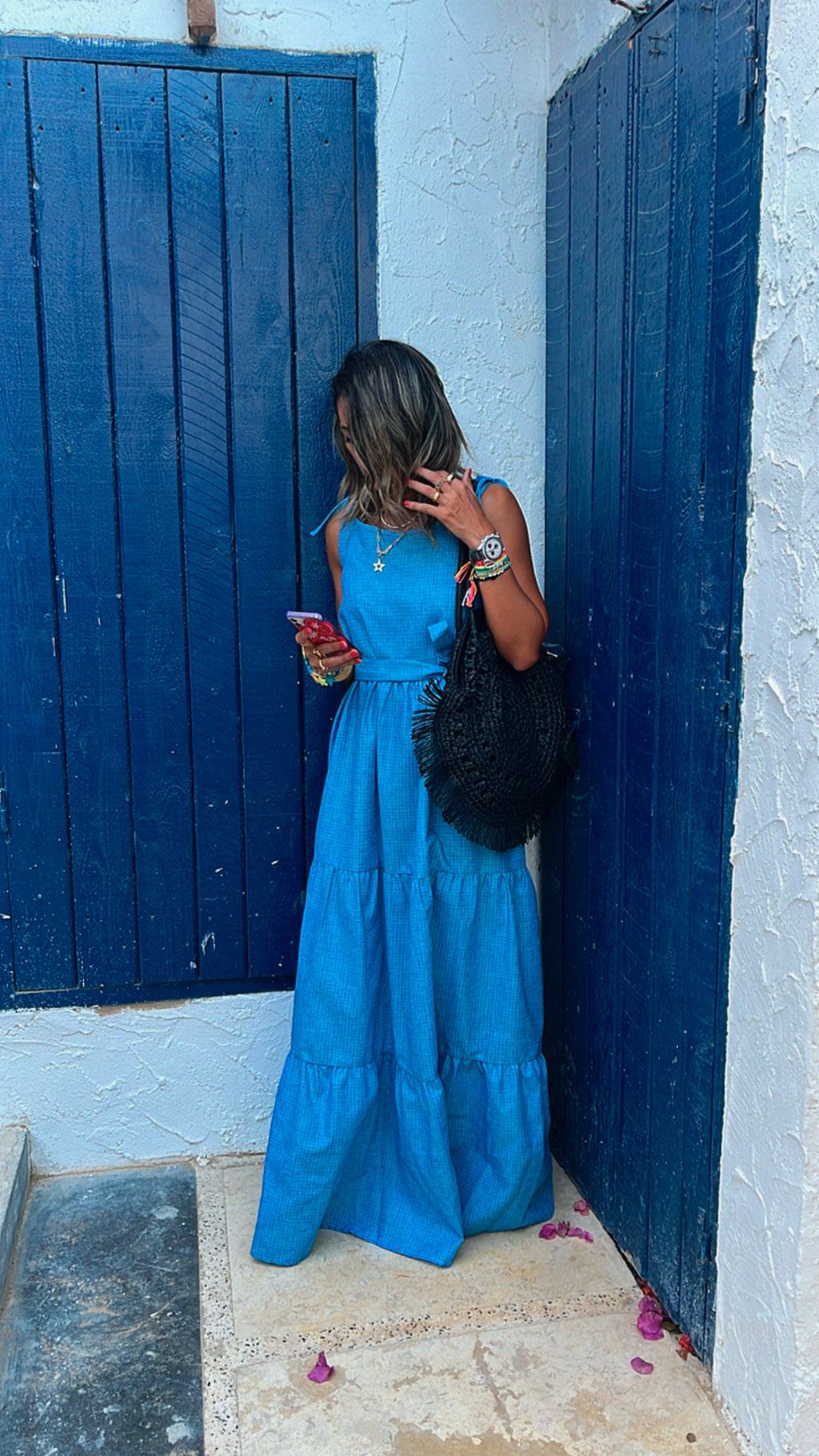 Blue Picnic Table Dress