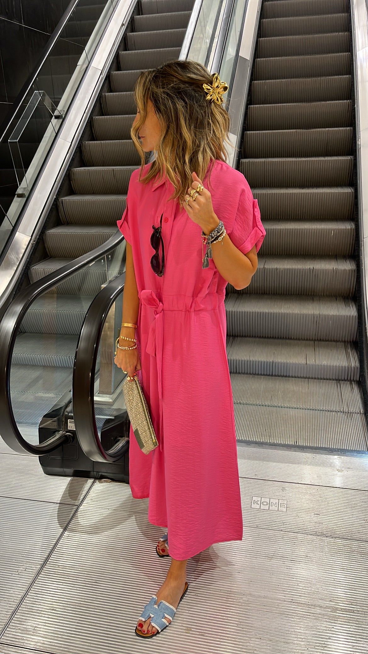 Fuchsia Knot City Dress