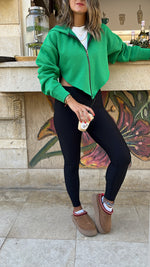 Green V Cropped Jacket