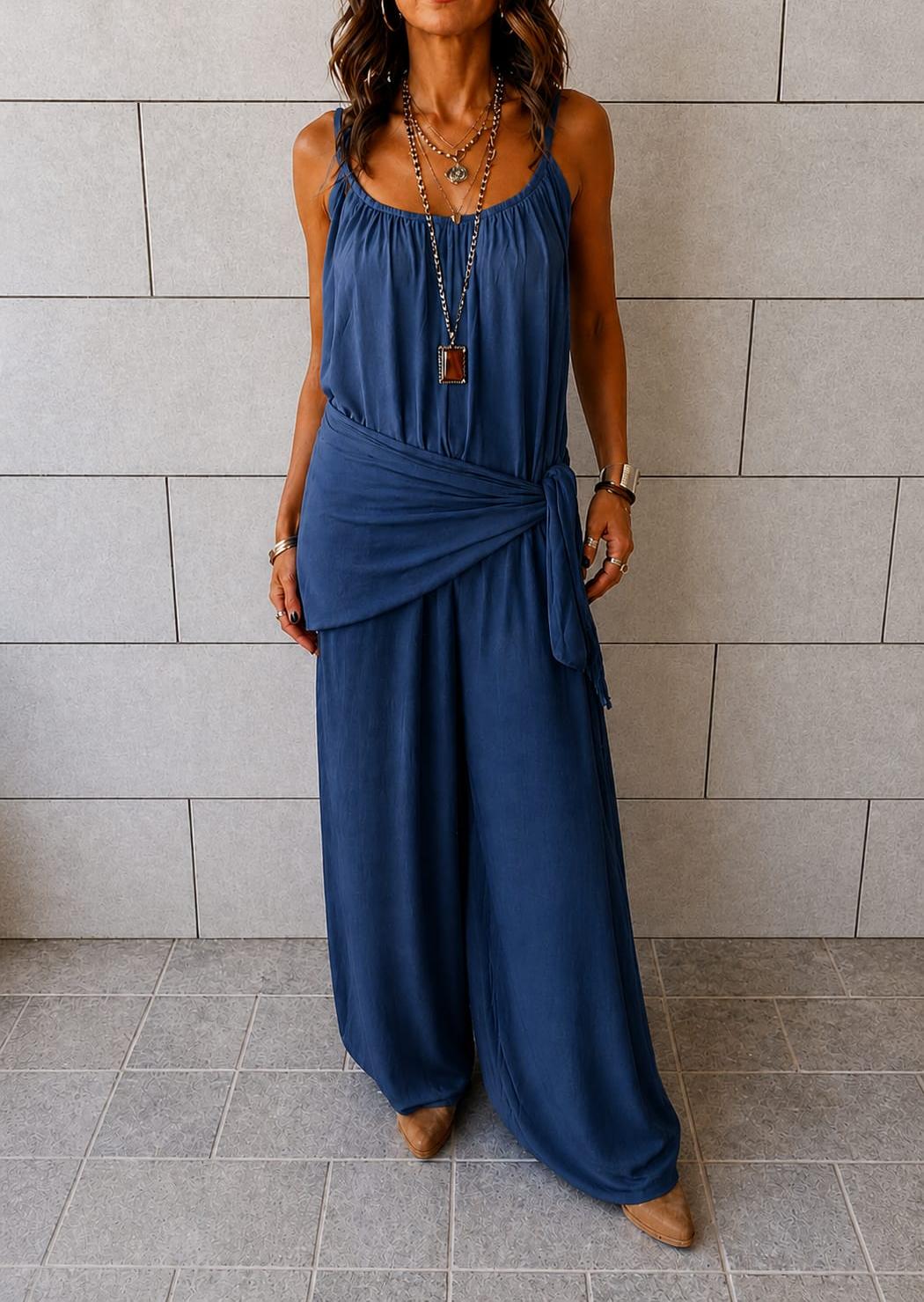 Paloma Dark Blue Denim Jumpsuit