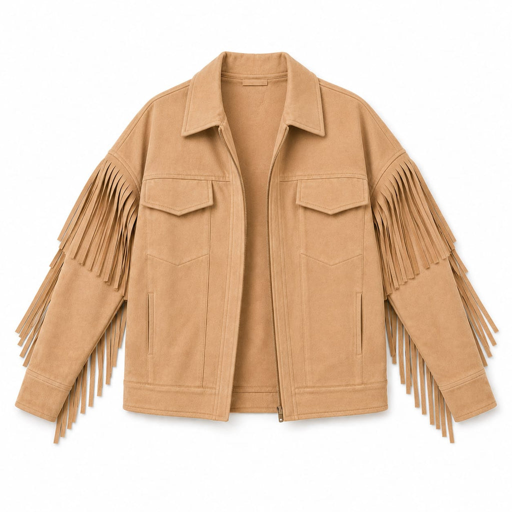 Beige Cowgirl Suede Jacket
