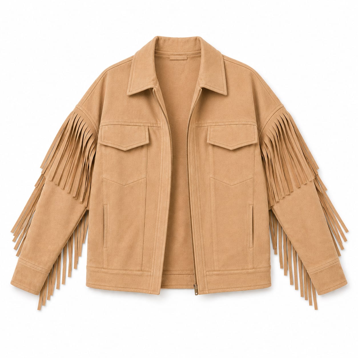 Beige Cowgirl Suede Jacket
