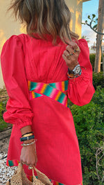 Watermelon Gum Drop Cut Out Mini Dress