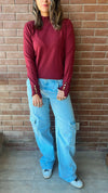 Maroon Basic High Neck