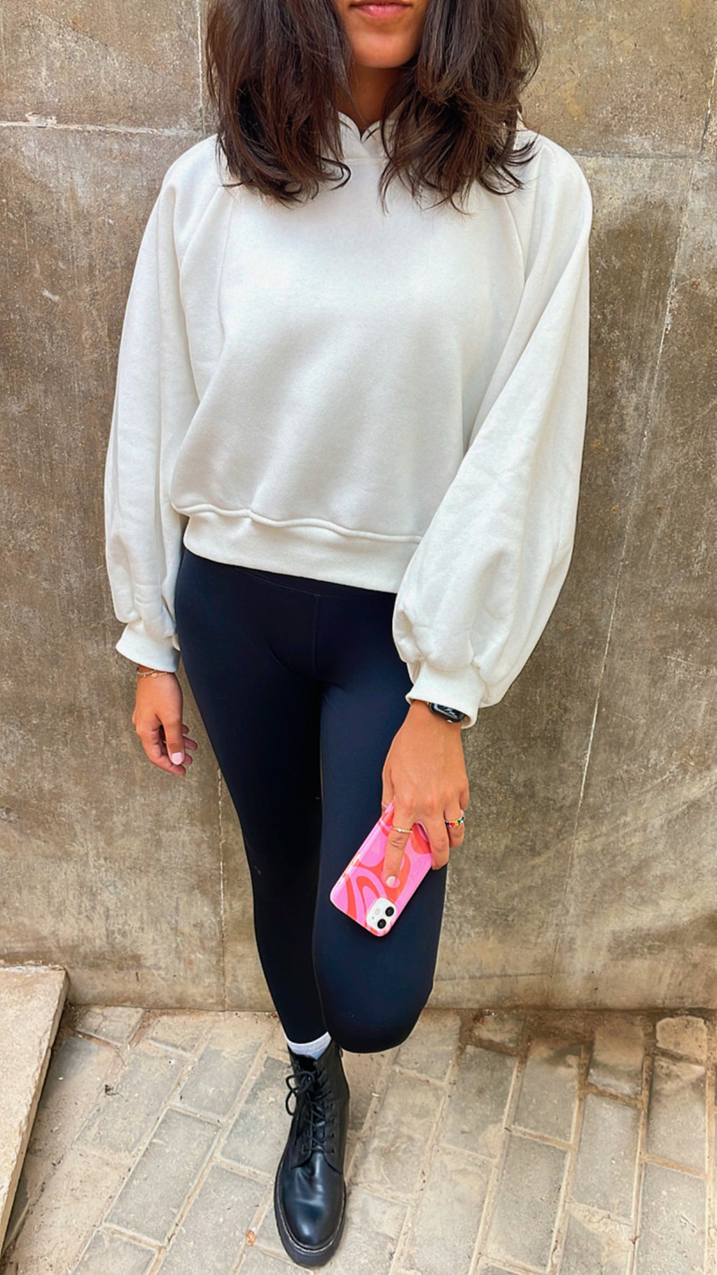 White Exaggerated Hoodie