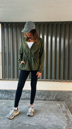 Olive Scuba Duster Jacket