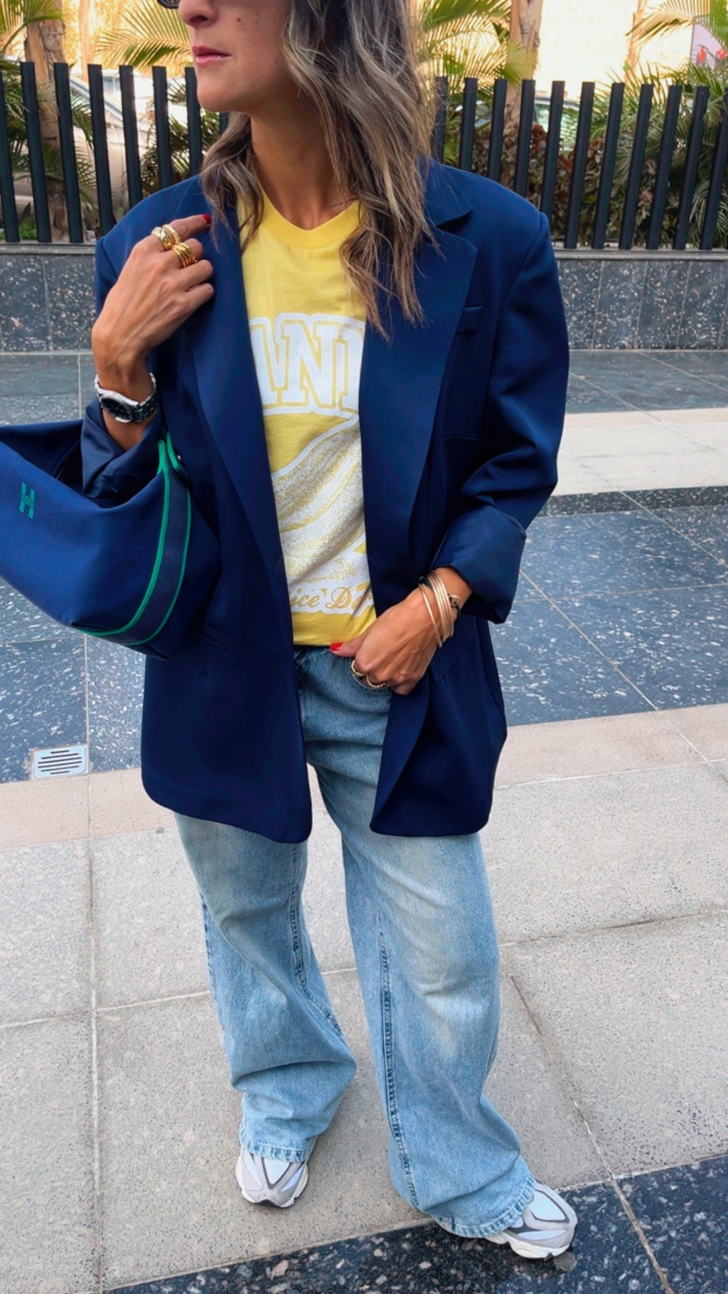 Navy Sophisticated Oversize Blazer