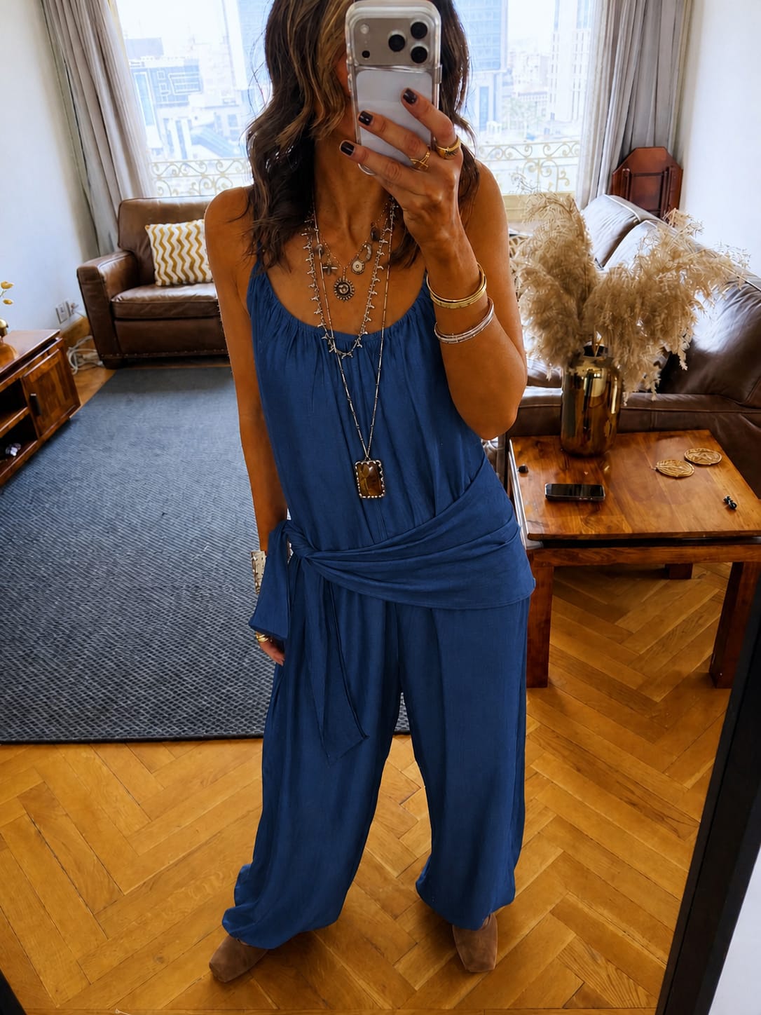 Paloma Dark Blue Denim Jumpsuit