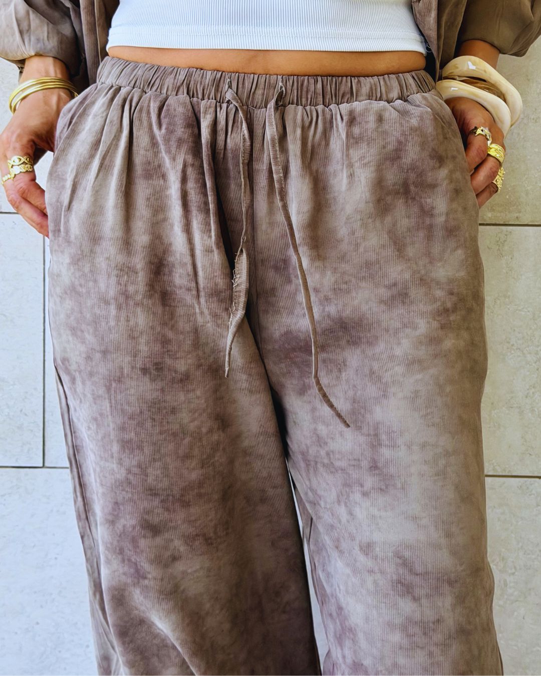 Brown Sandwash Pants
