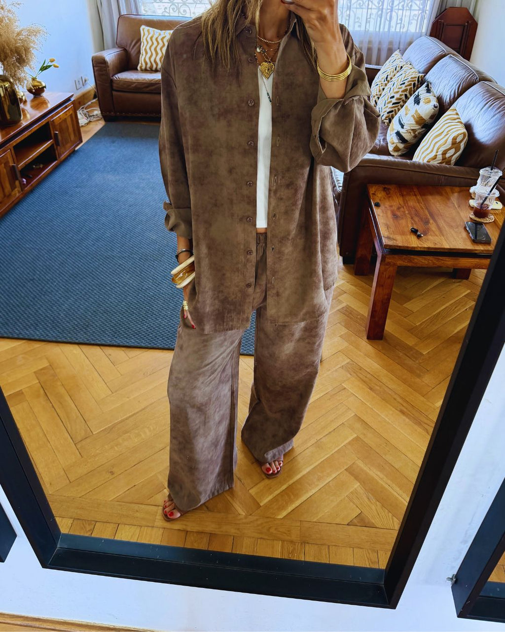 Brown Sandwash Pants