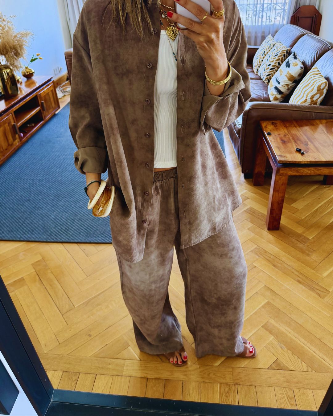 Brown Sandwash Pants