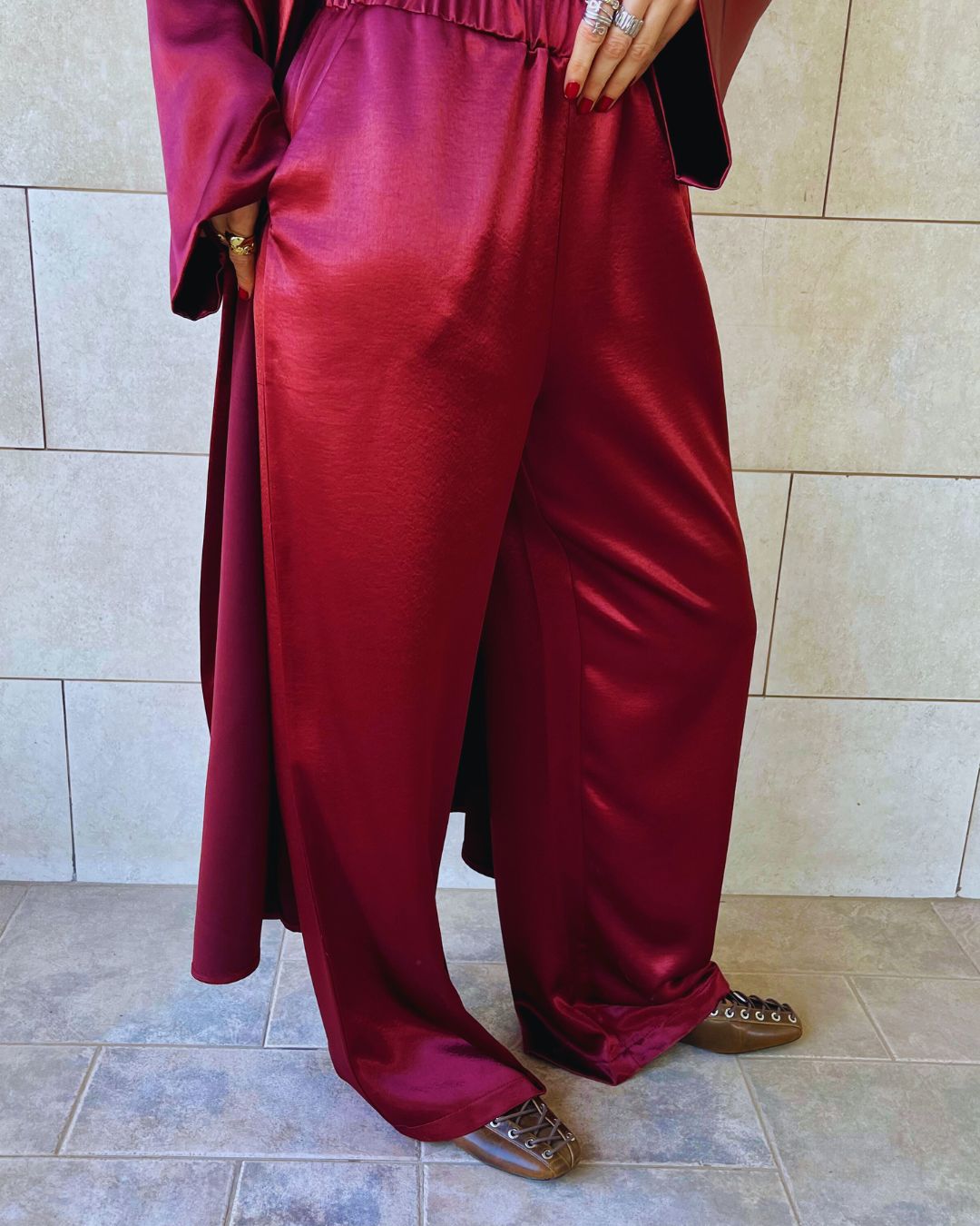 Burgundy After Sunset Pants