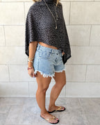 Black Wild Riviera Poncho