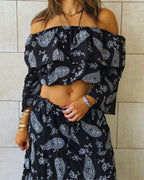 Bandana Flow Off Shoulder Top