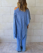 Blue Sunwashed Riviera Poncho