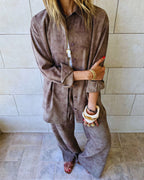 Brown Sandwash Shirt