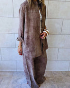 Brown Sandwash Shirt