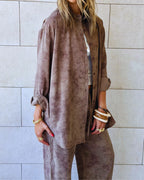 Brown Sandwash Shirt