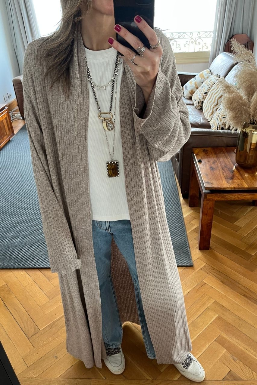 Cafe Stay In Knit Cardigan