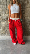 Red Day Off Pocket Sweat Pants