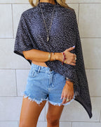 Black Wild Riviera Poncho