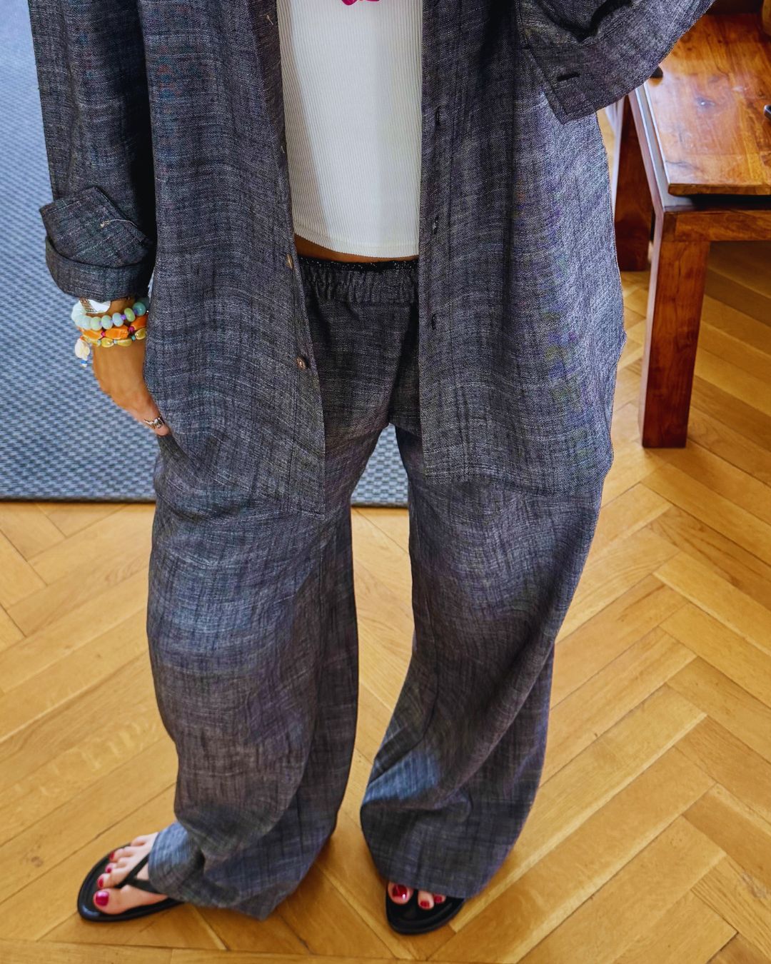 Grey Keep It Moving Pants