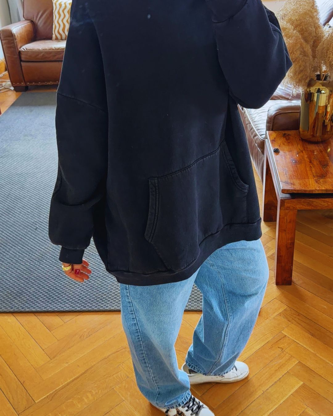 Grey Acid Wash Hoodie