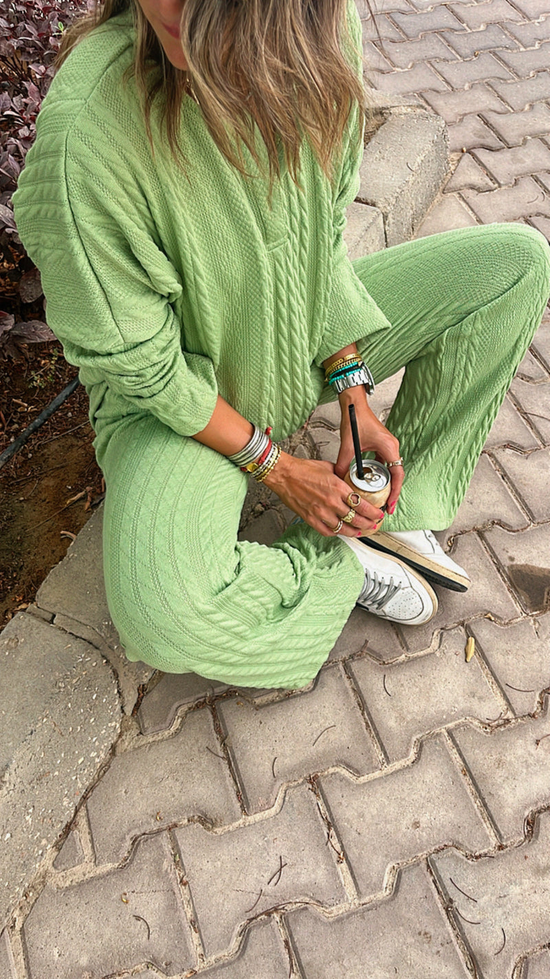 Green Braided Set