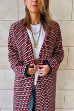 Burgundy Iconic Heavy Cardigan