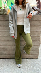 Olive Flare Leggings