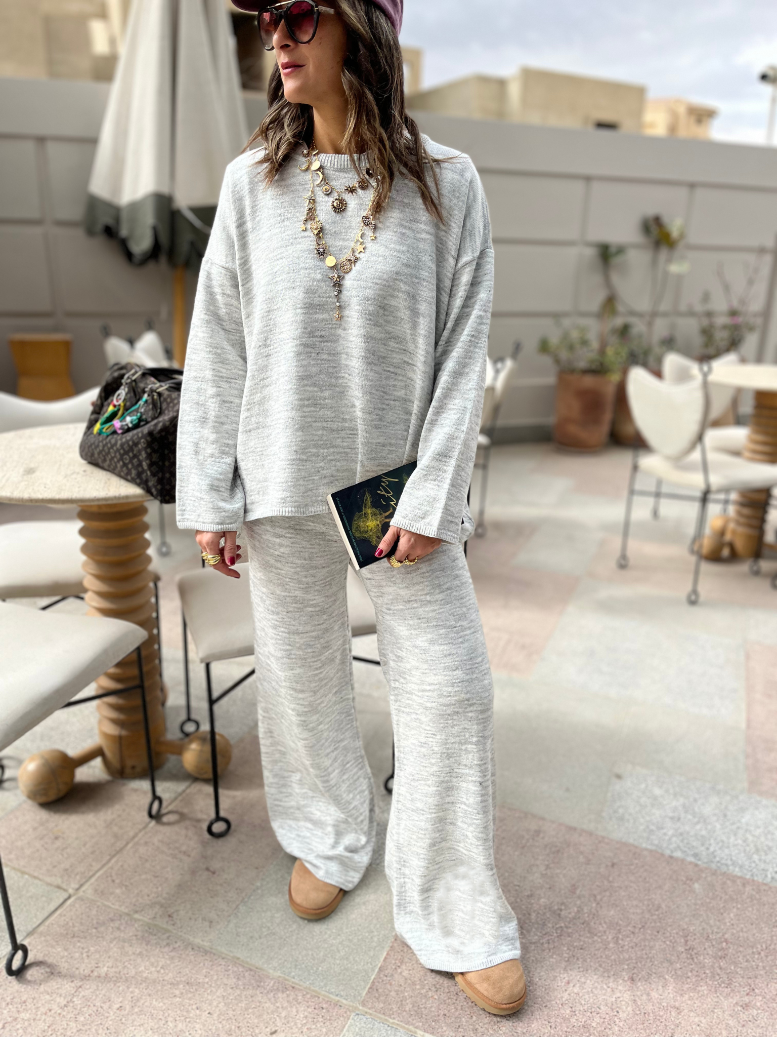 Grey Essential Knit Set