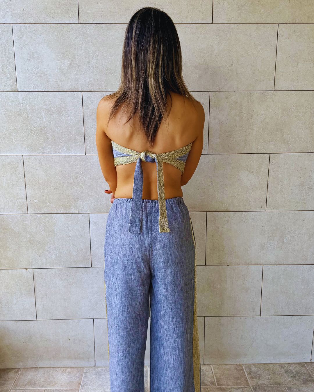 Golden Grey Edge Pants