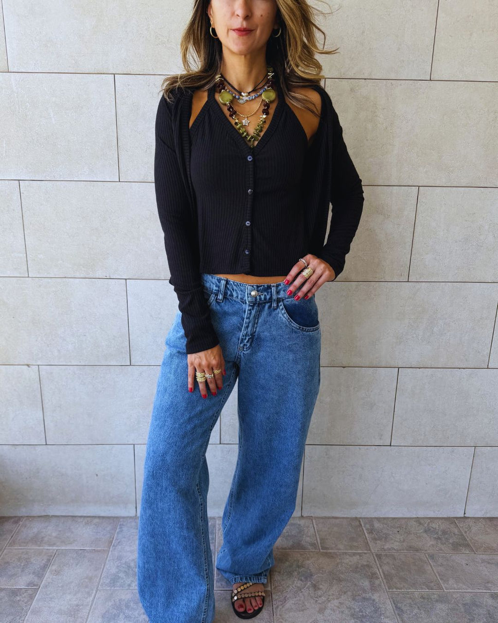 Black Two In One Top