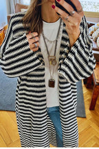 Black Refined Line Cardigan