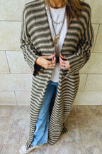 Olive Refined Line Cardigan