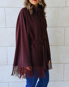 Brown Drifter Fringe Cape