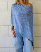 Blue Sunwashed Riviera Poncho