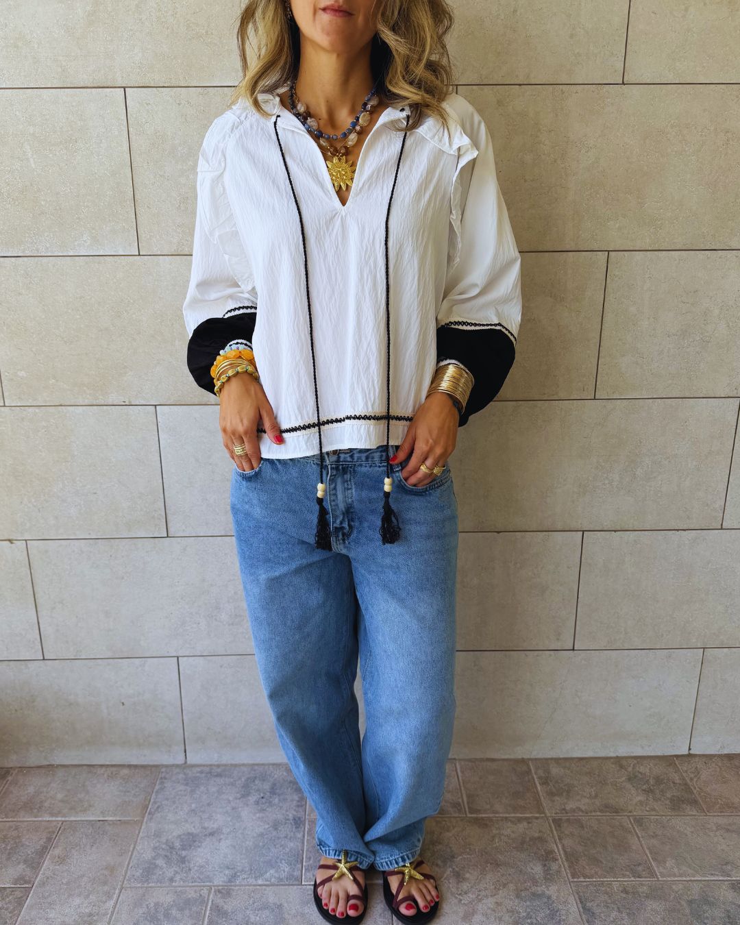 White Siena Top