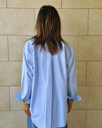 Baby Blue Boyfriend Oxford  Shirt