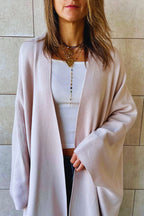 Beige Main Character Fringe Shawl